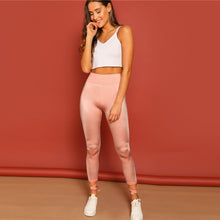Load image into Gallery viewer, Solid Pink Wide Waistband Leggings - MTRXN