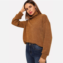 Load image into Gallery viewer, Brown High Neck Pullover - MTRXN