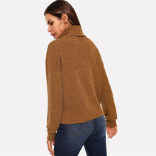 Load image into Gallery viewer, Brown High Neck Pullover - MTRXN