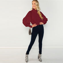 Load image into Gallery viewer, Burgundy Mutton Sleeve Pullover - MTRXN