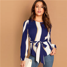 Load image into Gallery viewer, Navy Belted Top - MTRXN