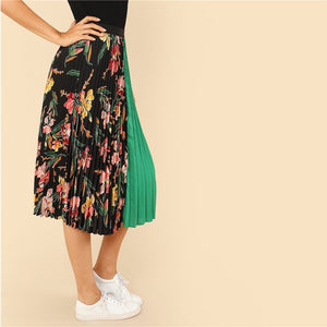 Floral Pleated Skirt - MTRXN