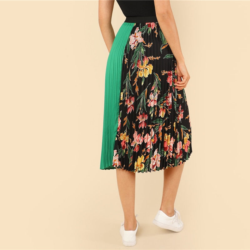 Floral Pleated Skirt - MTRXN