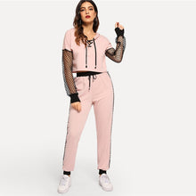 Load image into Gallery viewer, Pink Fishnet Tracksuit - MTRXN