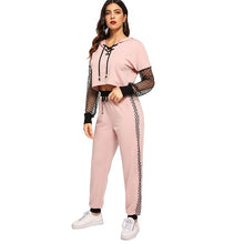 Load image into Gallery viewer, Pink Fishnet Tracksuit - MTRXN