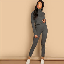 Load image into Gallery viewer, Grey Turtleneck Two Piece Set - MTRXN
