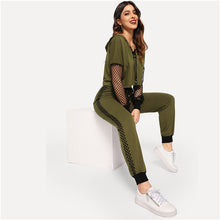 Load image into Gallery viewer, Green Fishnet Tracksuit - MTRXN
