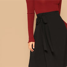 Load image into Gallery viewer, Black Side Knot Skirt - MTRXN