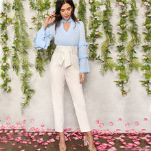 Load image into Gallery viewer, White High Waist Pants - MTRXN