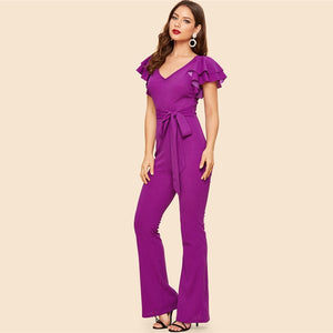 Belted Flare Jumpsuit - MTRXN