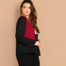 Load image into Gallery viewer, Keyhole Back Color-block Blouse - MTRXN