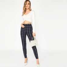Load image into Gallery viewer, Plaid Mid Waist Pants - MTRXN