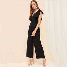 Load image into Gallery viewer, Plunging Neck Wide Leg Jumpsuit - MTRXN