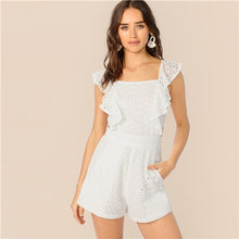 Load image into Gallery viewer, White Crisscross Romper - MTRXN