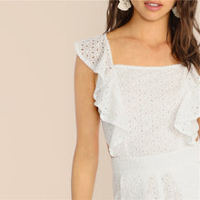 Load image into Gallery viewer, White Crisscross Romper - MTRXN