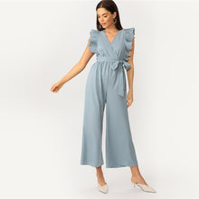 Load image into Gallery viewer, Pleated Ruffle Trim Jumpsuit - MTRXN