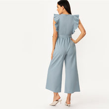 Load image into Gallery viewer, Pleated Ruffle Trim Jumpsuit - MTRXN