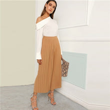 Load image into Gallery viewer, Khaki Pleated Panel Wide Leg Pants - MTRXN