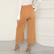 Load image into Gallery viewer, Khaki Pleated Panel Wide Leg Pants - MTRXN