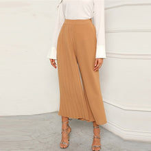 Load image into Gallery viewer, Khaki Pleated Panel Wide Leg Pants - MTRXN