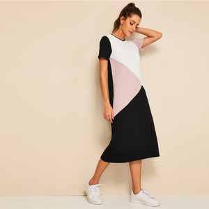 Patched Tunic Dress - MTRXN