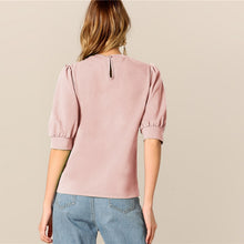 Load image into Gallery viewer, Puff Sleeve Keyhole Back Top - MTRXN