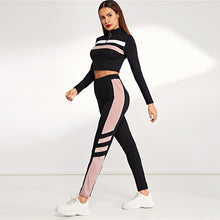 Load image into Gallery viewer, Colorblock Striped Slim Fit Tracksuit - MTRXN