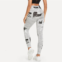 Load image into Gallery viewer, Newspaper Print Leggings - MTRXN