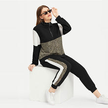 Load image into Gallery viewer, Leopard Print Tracksuit (Plus Size) - MTRXN
