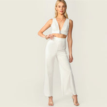 Load image into Gallery viewer, Plunging Neck +  High Waist Pants Set - MTRXN