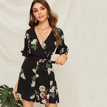 Load image into Gallery viewer, SHEIN Floral Flounce Sleeve Romper - MTRXN