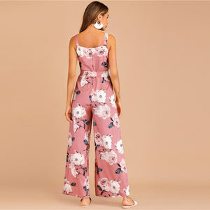 Floral Wide Leg Jumpsuit - MTRXN