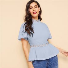 Load image into Gallery viewer, Lace Peplum Top - MTRXN