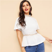 Load image into Gallery viewer, Lace Peplum Top - MTRXN